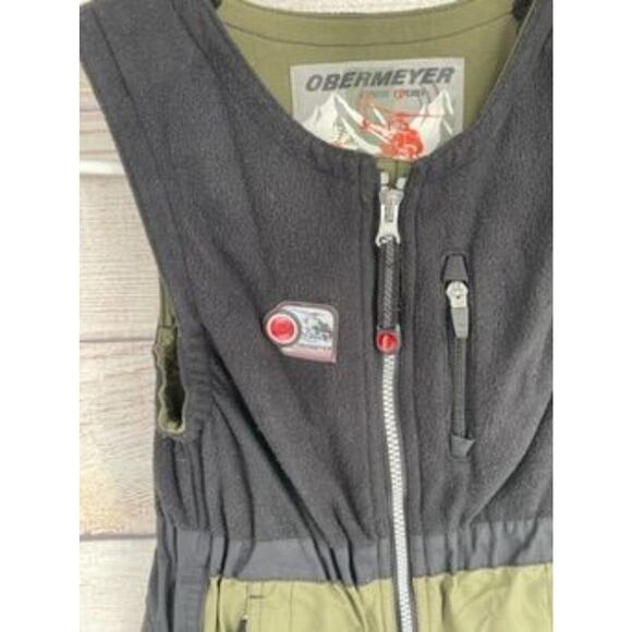 Obermeyer Extreme Explorer Snow Bib Kids Preschool 4 Green Black‎ - Picture 4 of 10